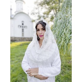 Женская накидка-снуд для храма "Геометрические узоры"